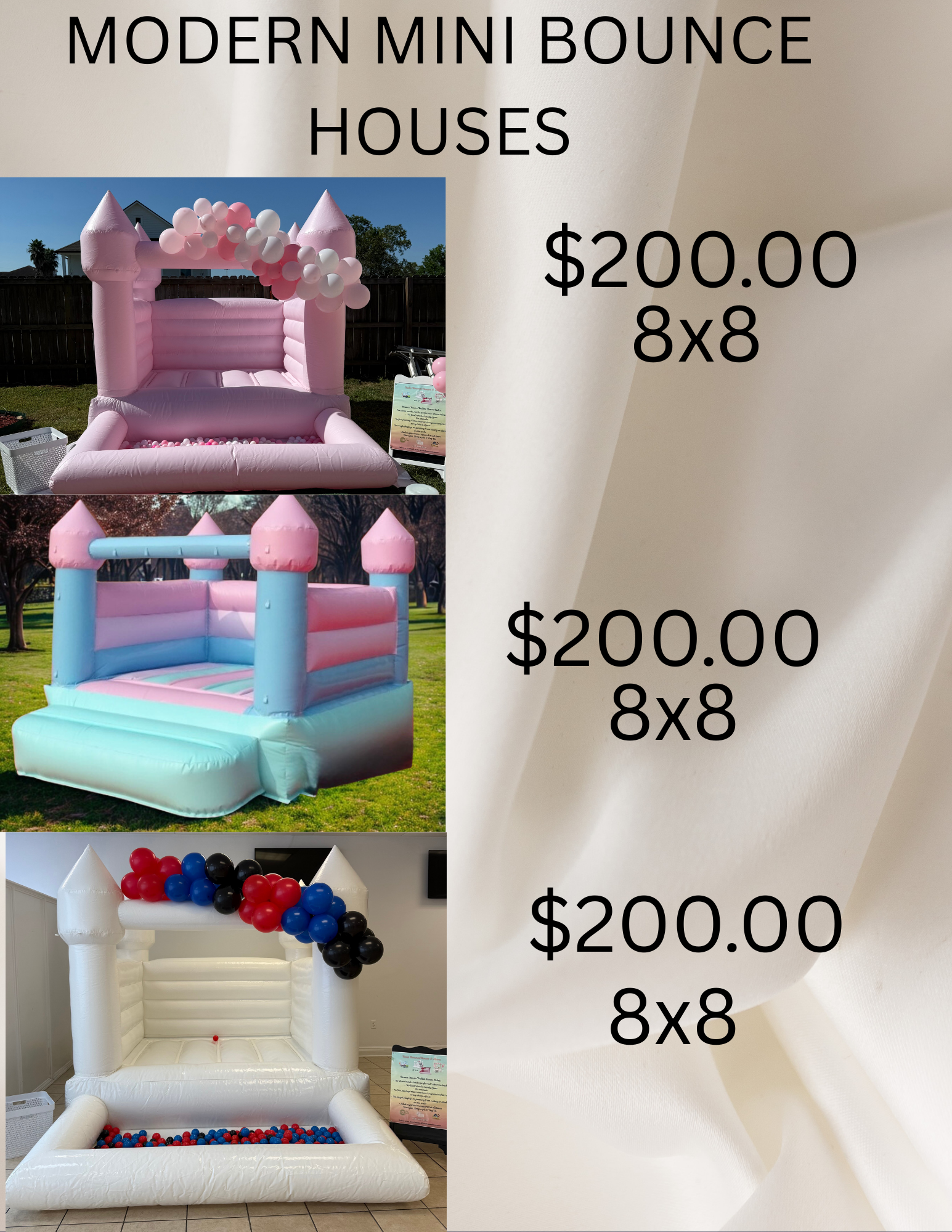 Nola Modern Bounce House setup 8